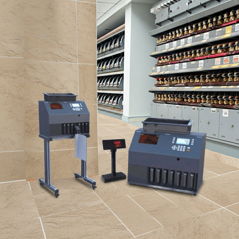 Coin sorter and counter for high volume