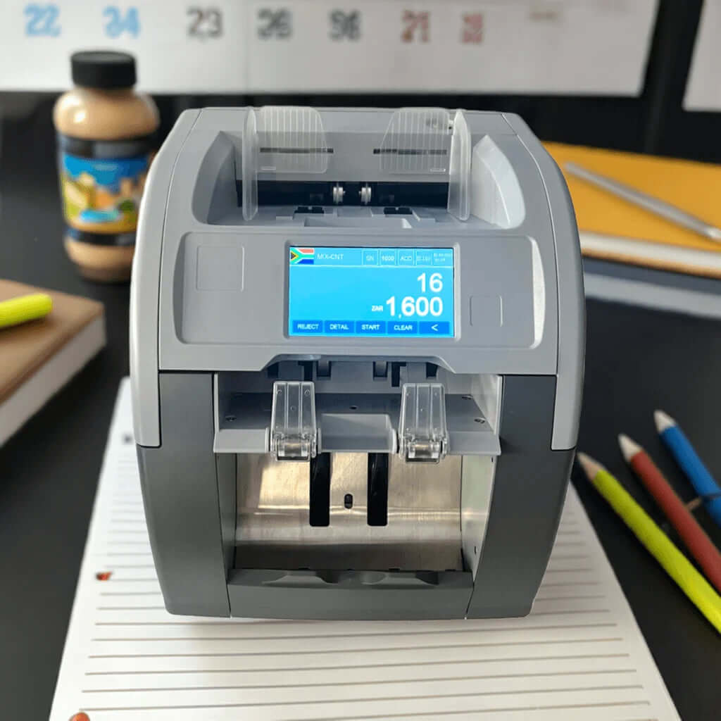 Note counters. We supply quality machines to the retailers — CashsmartSA