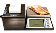 note and coin counter with printer