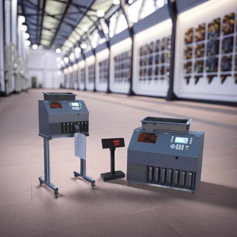 Coin sorter and counter for high volume