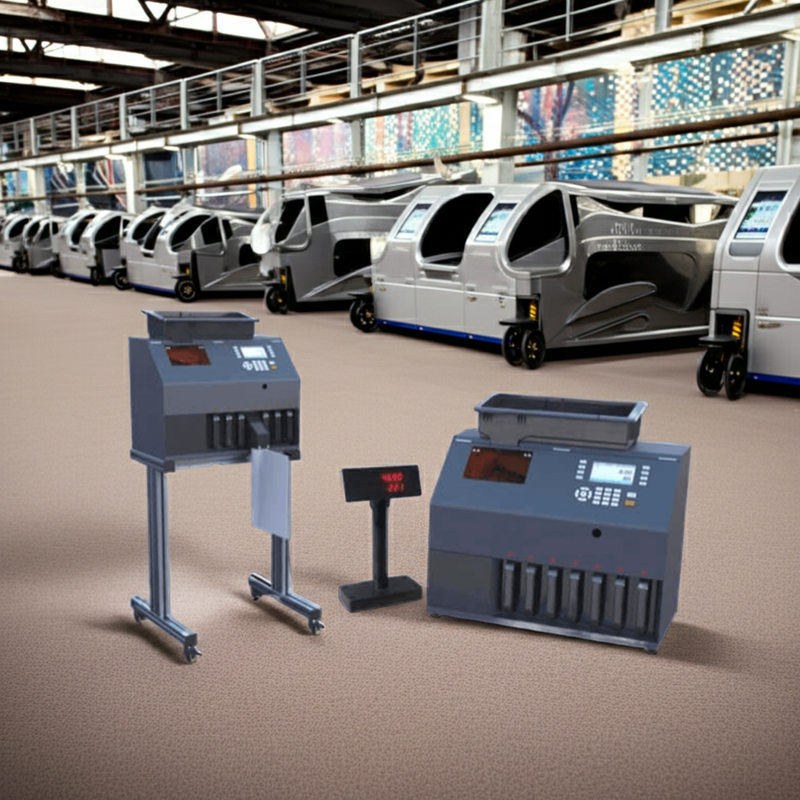 Coin sorter and counter for high volume