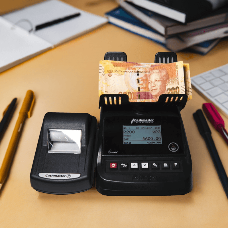 Note And Coin Counter Note and coin counter -105 Coin & Note Counter & Printer — CashsmartSA