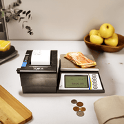 note and coin counter with printer