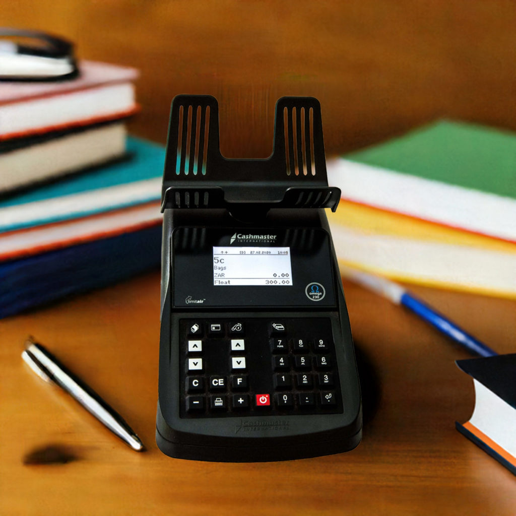 Note and coin counter -230 Coin & Note Counter & Printer — CashsmartSA