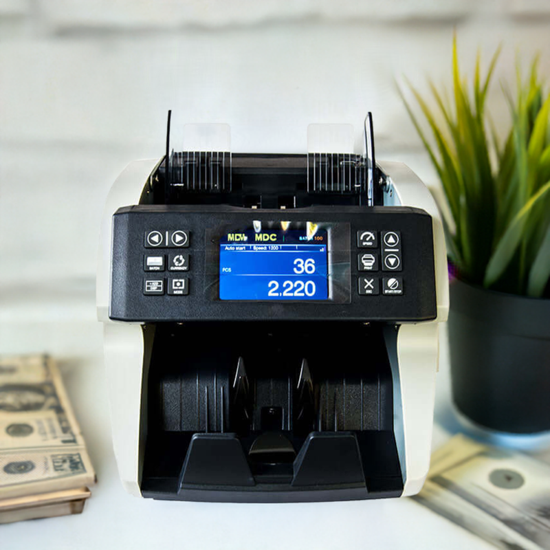 mixed note counter with counterfeit detection