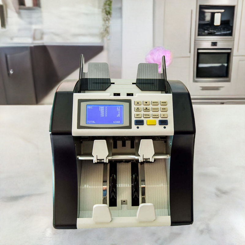 mixed currency note counter with reject pocket